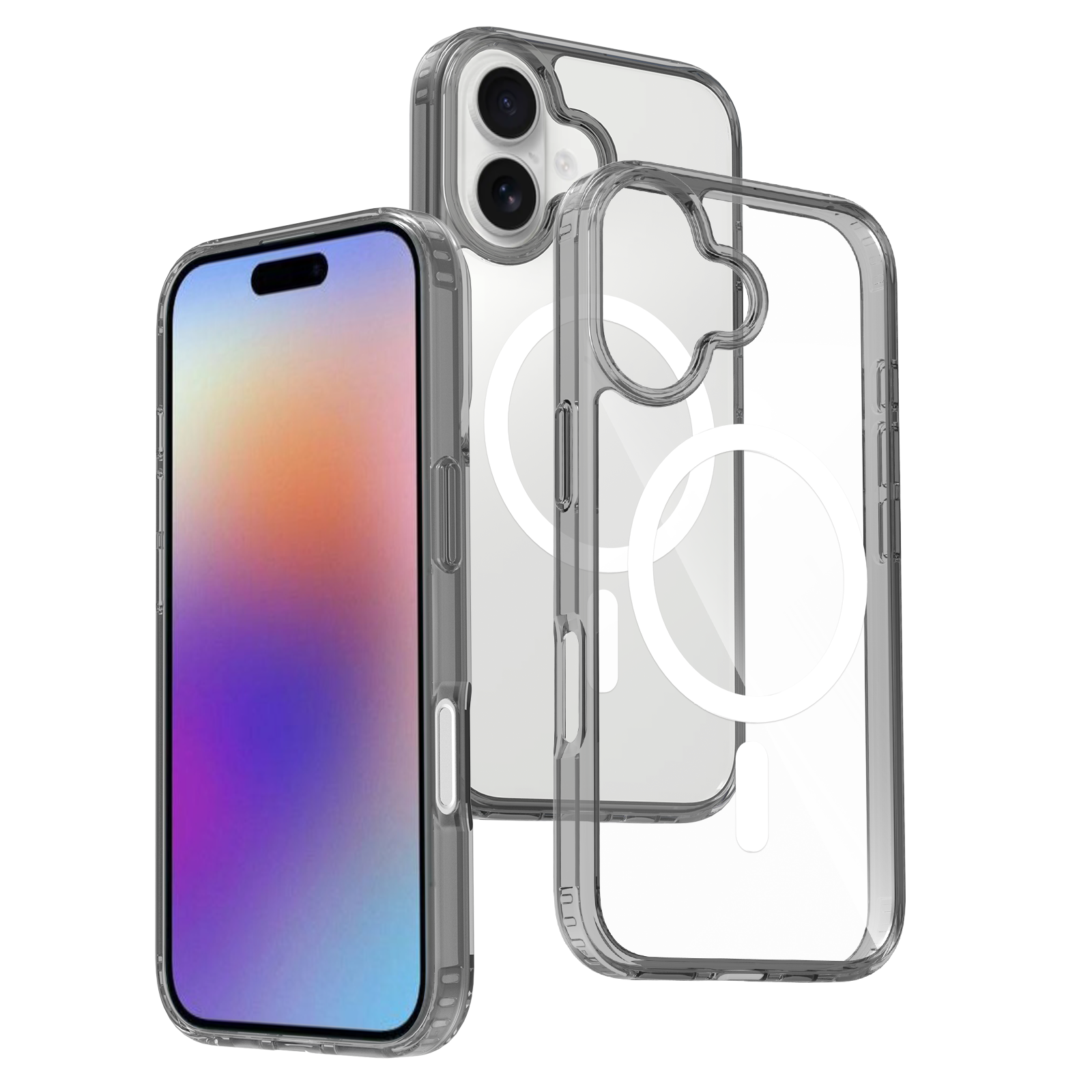 TPU+PC Clear Magnetic Case for iPhone 17 Pro Max - Top View
